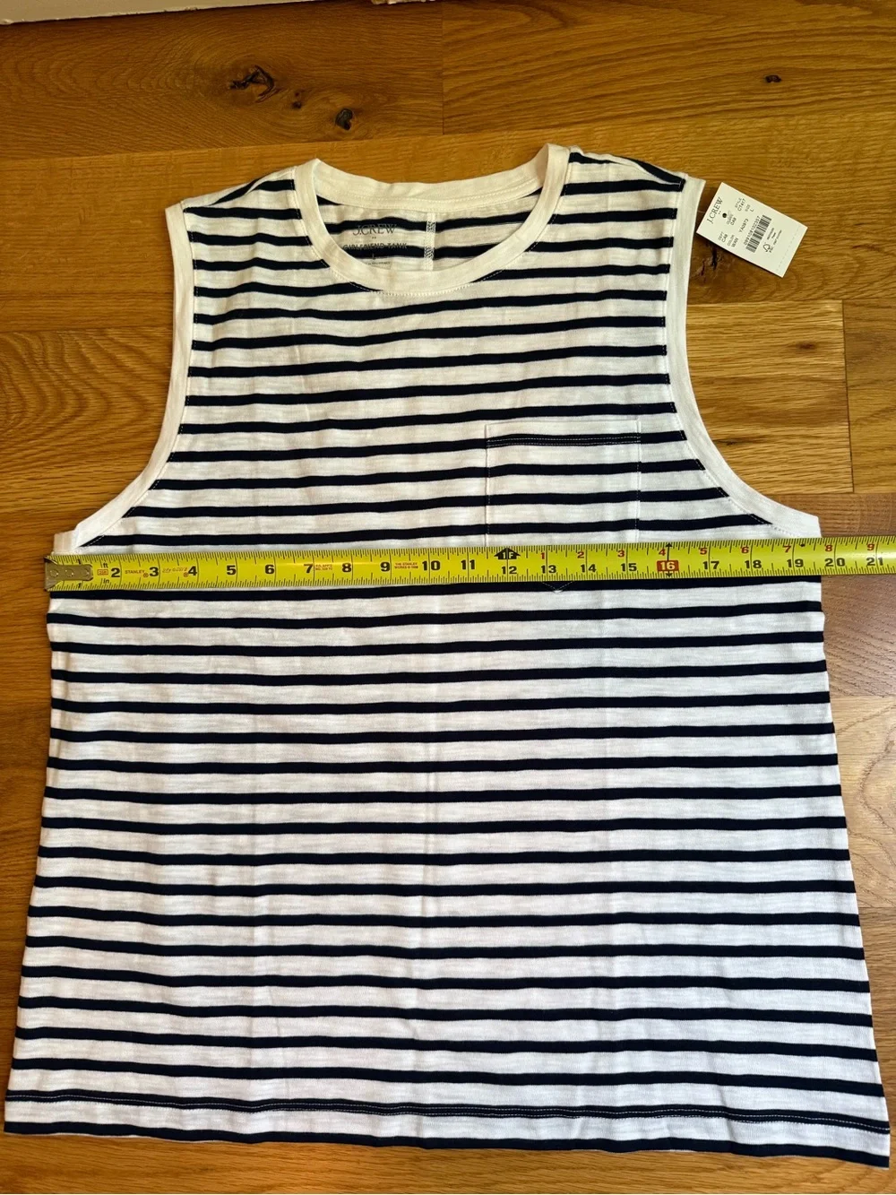 Womens JCrew Striped Tank Top - White & Navy